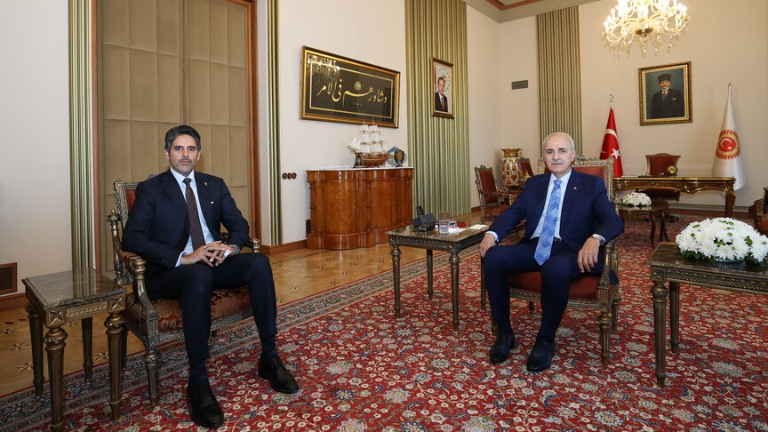 TBMM Başkanı Kurtulmuş, Katar'ın Ankara Büyükelçisi Al-Henzab'ı Meclis'te kabul etti