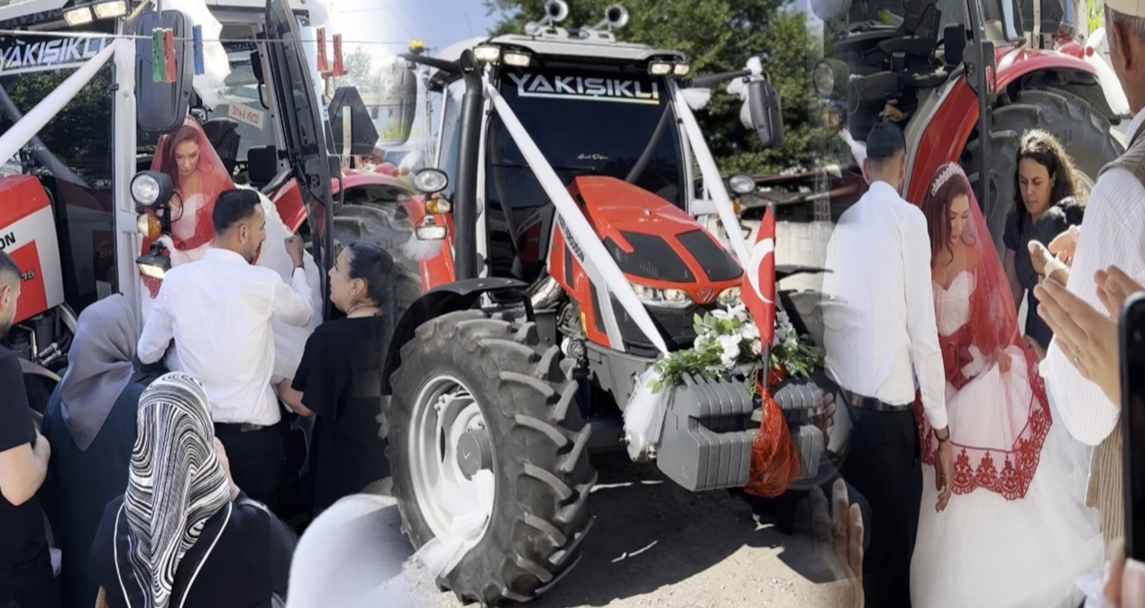 Osmaniye'de traktör, gelin arabası oldu - Sözcü Gazetesi