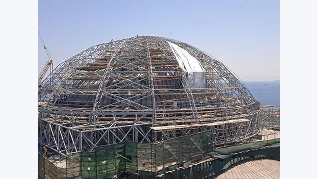 Ayasofya restorasyonunda yeni aşama: Ana kubbe için koruyucu branda kaplanıyor